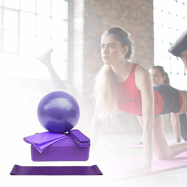 5 Pcs Yoga Equipment Ball Blocks Set